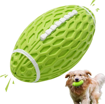 Durable Rugby Dog Toy - Squeaky for Aggressive Chewers