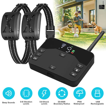 Wireless Electric Dog Fence - 2-in-1 Training System