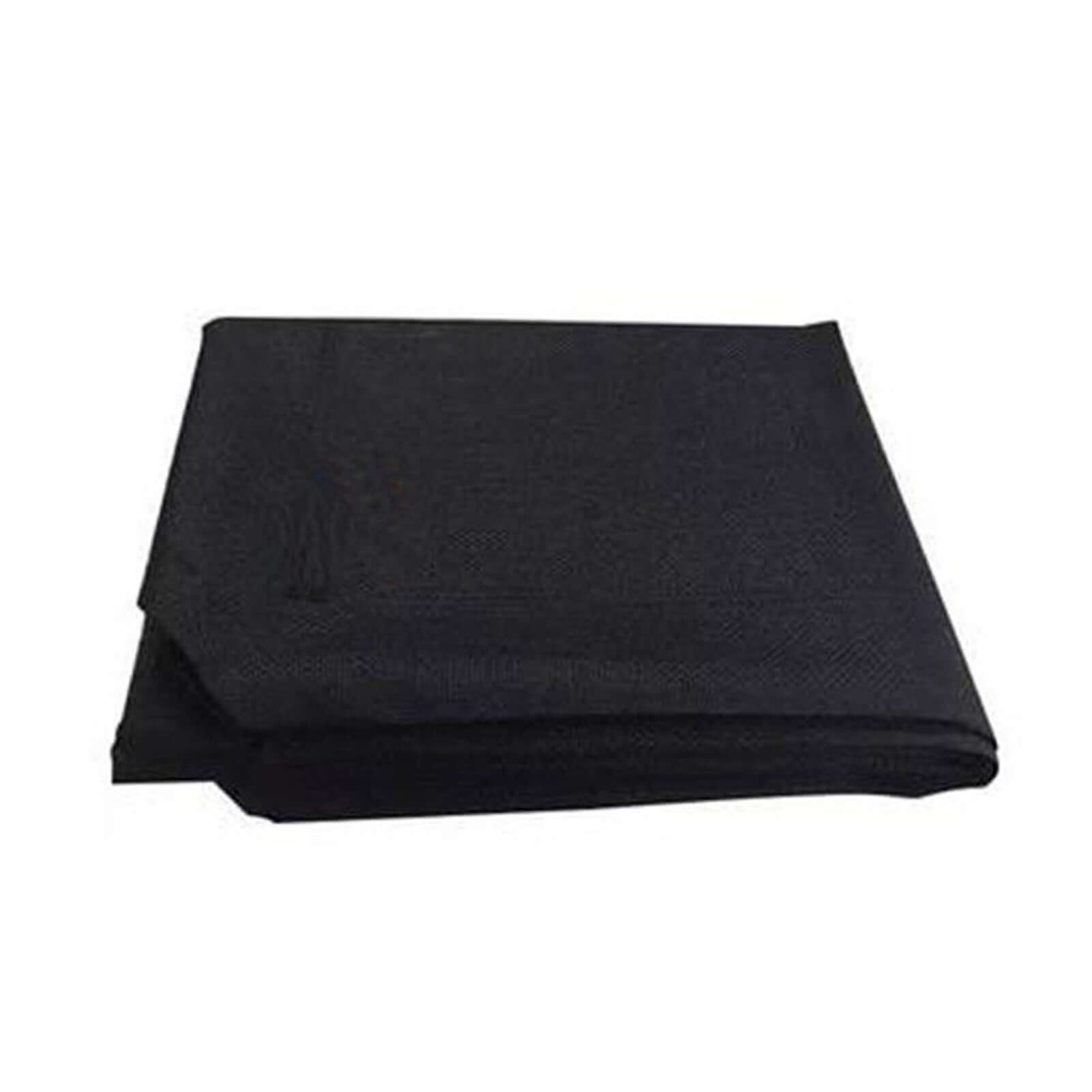 Black fabric on a white background