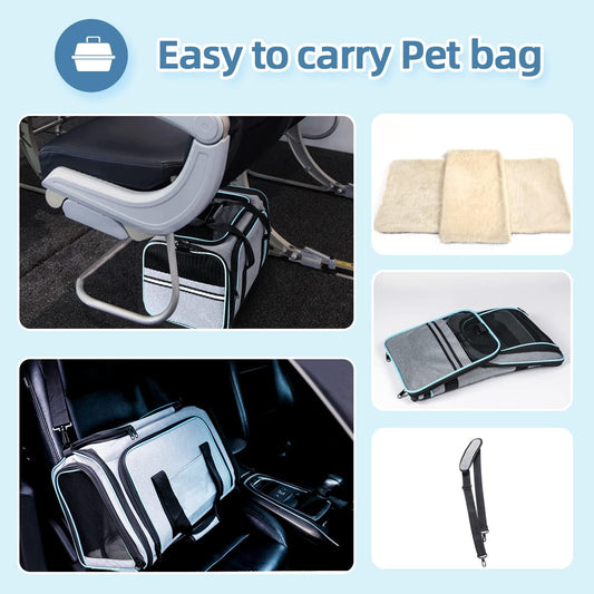 Soft Sided Pet Carrier - TSA Expandable Travel Bag